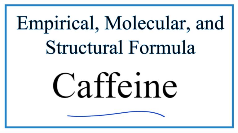 The Ultimate Guide to the Molecular Formula for Caffeine