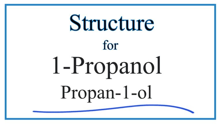 The Ultimate Guide to Understanding the Structure of Propanol